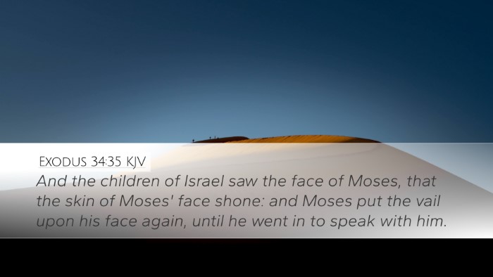 Exodus 34:35 Bible Commentary