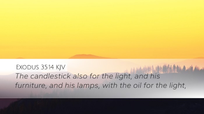 Exodus 35:14 Bible Commentary