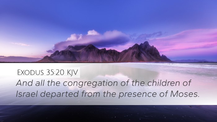 Exodus 35:20 Bible Commentary