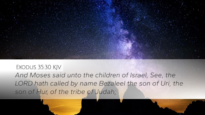 Exodus 35:30 Bible Commentary