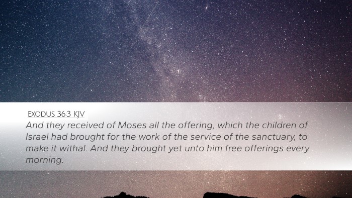 Exodus 36:3 Bible Commentary