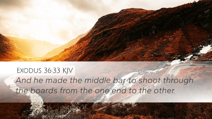 Exodus 36:33 Bible Commentary