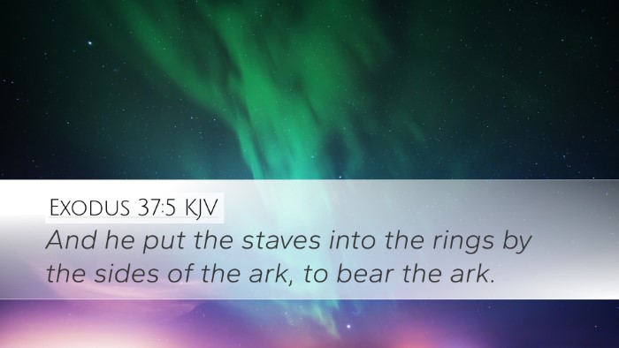 Exodus 37:5 Bible Commentary