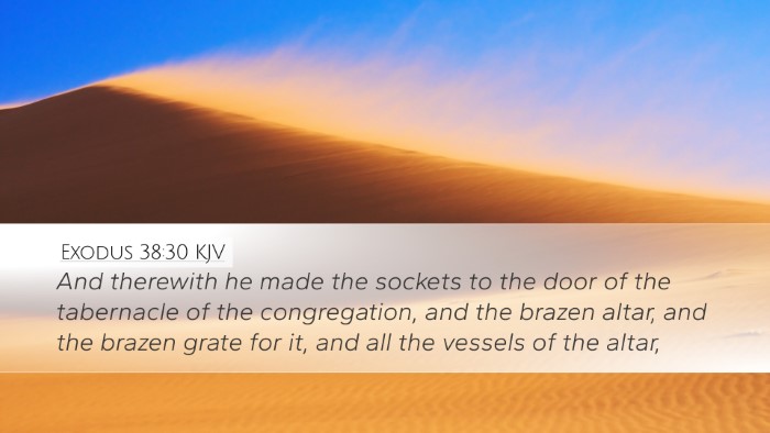 Exodus 38:30 Bible Commentary