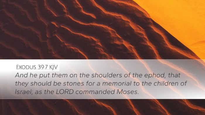 Exodus 39:7 Bible Commentary