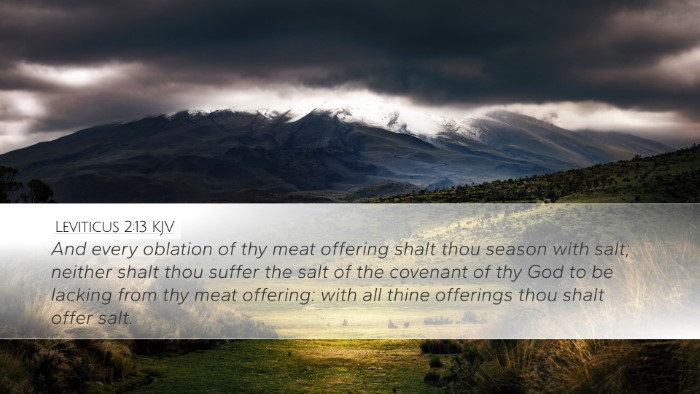 Leviticus 2:13 Bible Commentary