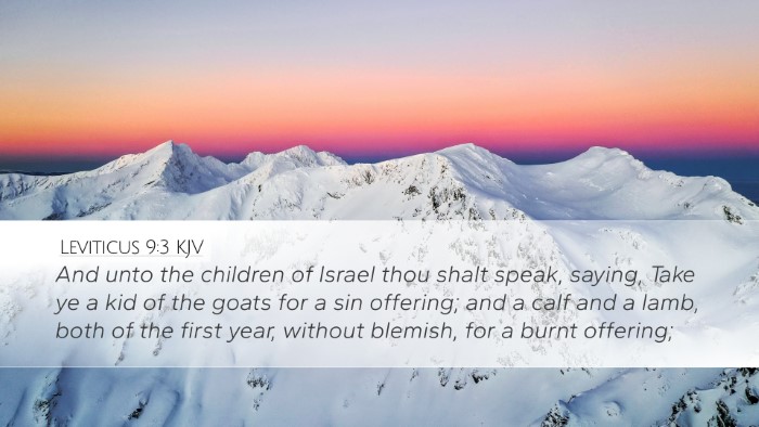 Leviticus 9:3 Bible Commentary