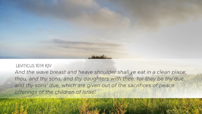 Leviticus 10:14 Bible Commentary