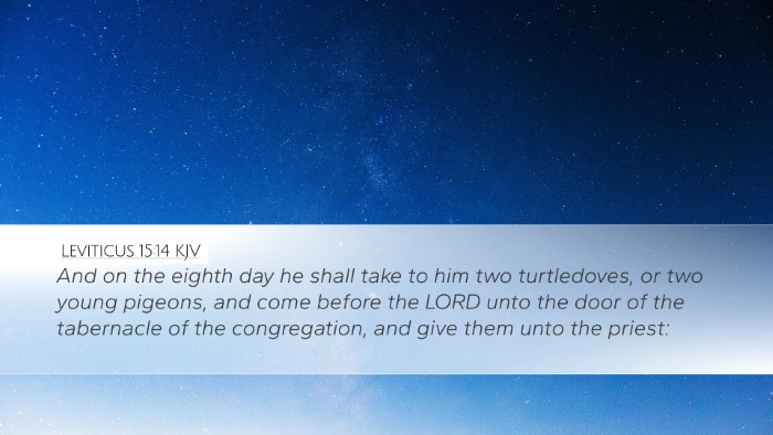 Leviticus 15:14 Bible Commentary