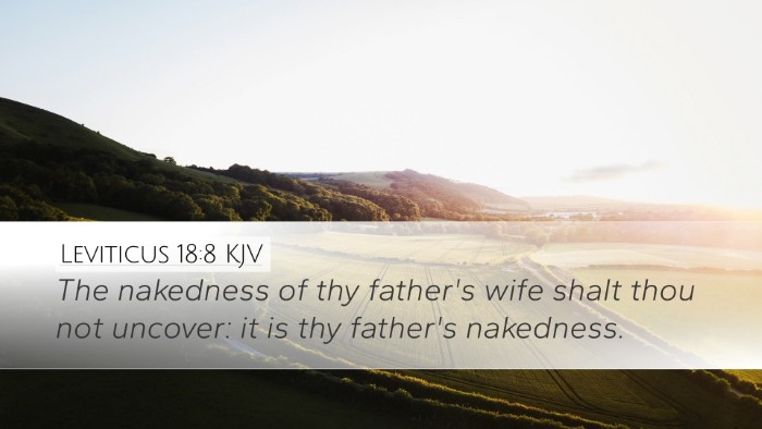 Leviticus 18:8 Bible Commentary