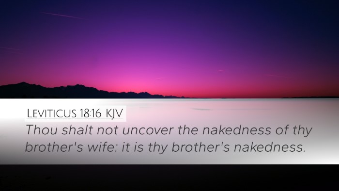 Leviticus 18:16 Bible Commentary