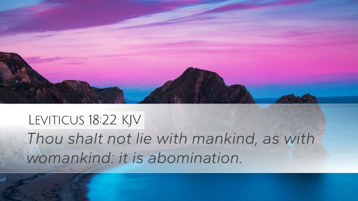 Leviticus 18:22 Bible Commentary