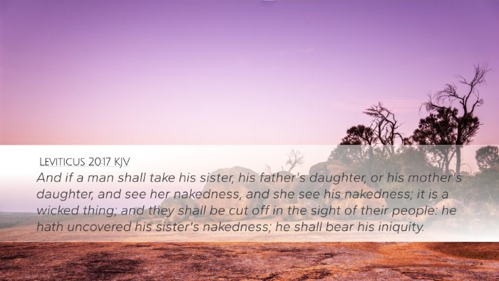 Leviticus 20:17 Bible Commentary