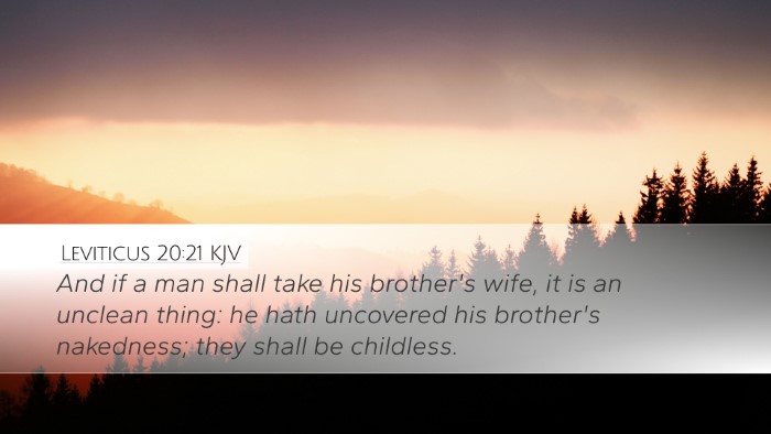 Leviticus 20:21 Bible Commentary