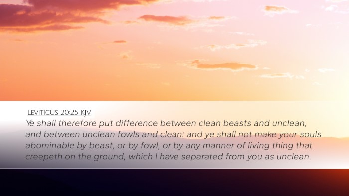 Leviticus 20:25 Bible Commentary