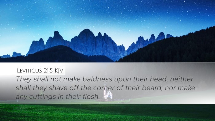 Leviticus 21:5 Bible Commentary