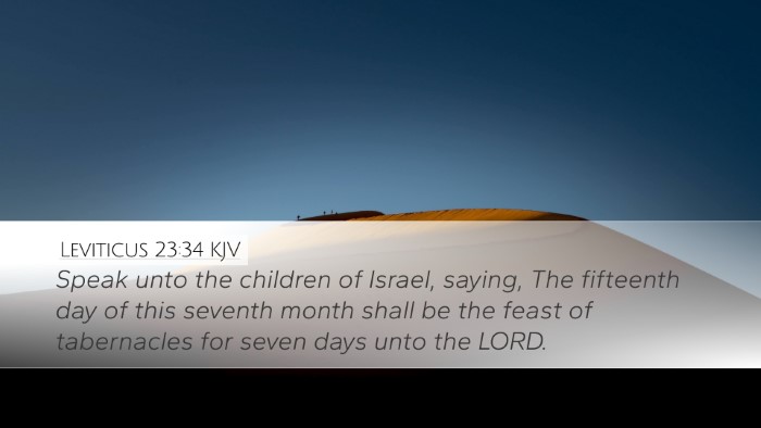 Leviticus 23:34 Bible Commentary