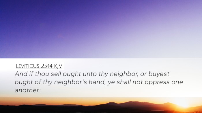 Leviticus 25:14 Bible Commentary