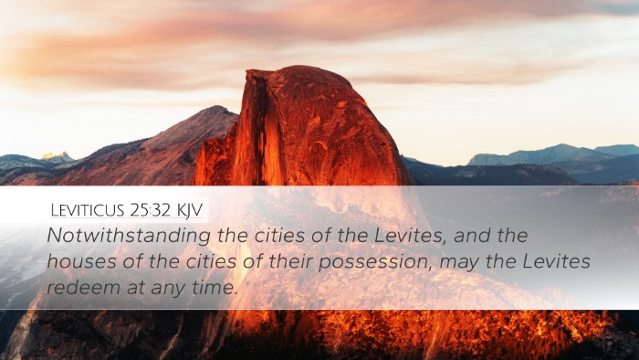 Leviticus 25:32 Bible Commentary