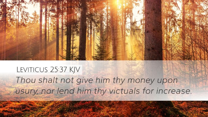 Leviticus 25:37 Bible Commentary