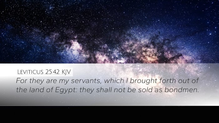 Leviticus 25:42 Bible Commentary