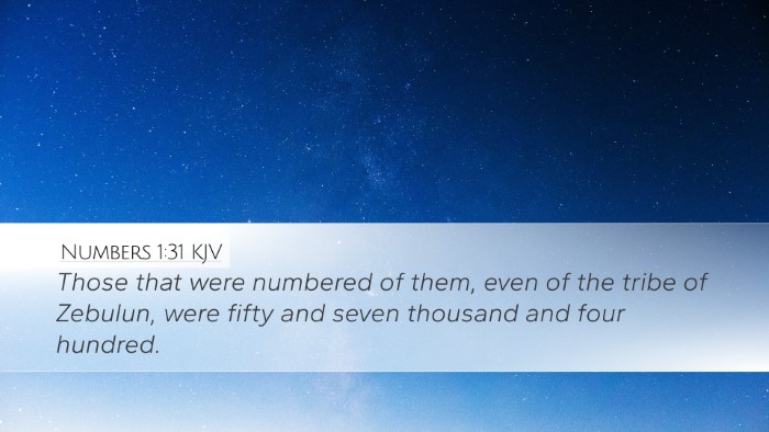 Numbers 1:31 Bible Commentary