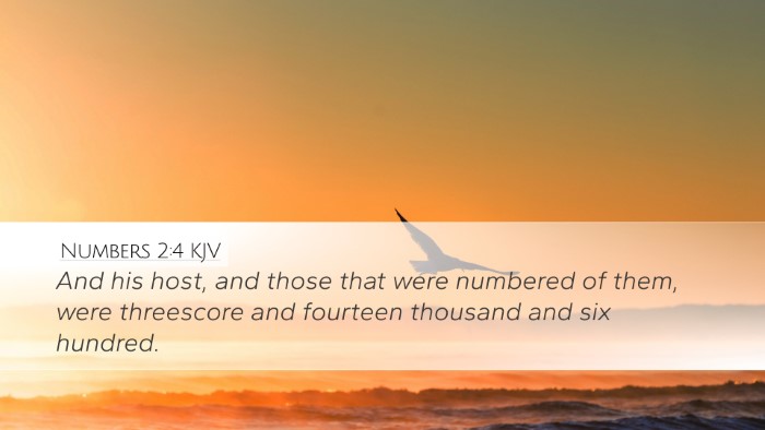 Numbers 2:4 Bible Commentary