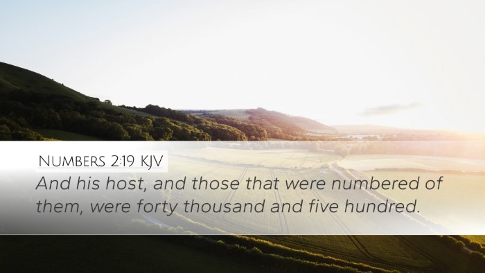 Numbers 2:19 Bible Commentary