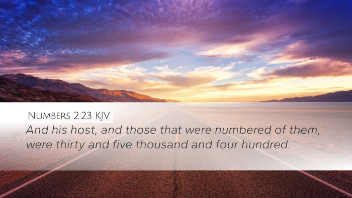 Numbers 2:23 Bible Commentary