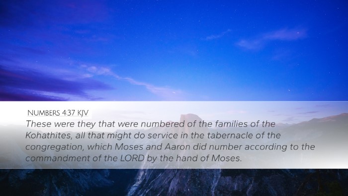 Numbers 4:37 Bible Commentary