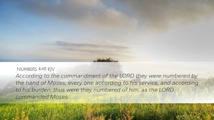 Numbers 4:49 Bible Commentary