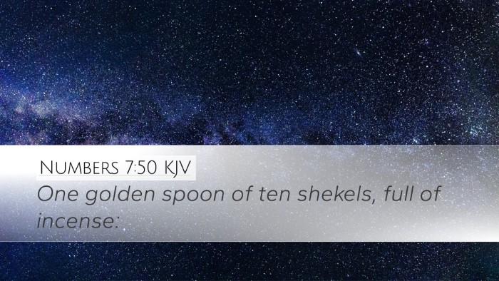 Numbers 7:50 Bible Commentary