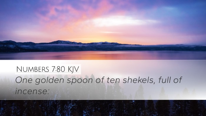 Numbers 7:80 Bible Commentary