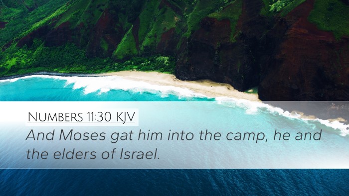 Numbers 11:30 Bible Commentary