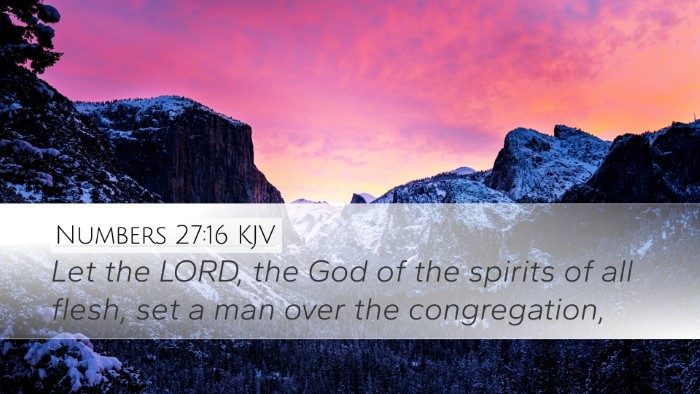 Numbers 27:16 Bible Commentary