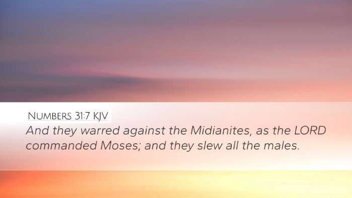 Numbers 31:7 Bible Commentary