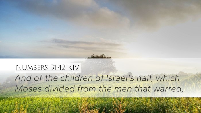 Numbers 31:42 Bible Commentary