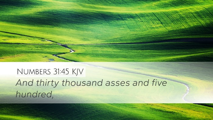 Numbers 31:45 Bible Commentary