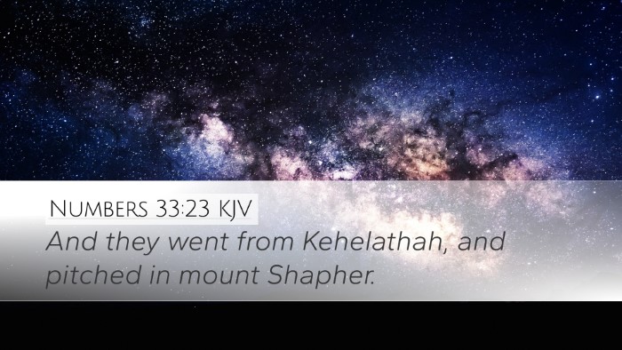 Numbers 33:23 Bible Commentary