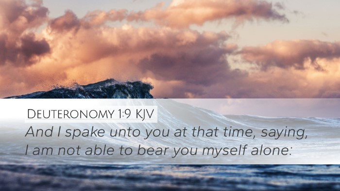 Deuteronomy 1:9 Bible Commentary