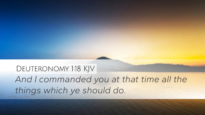 Deuteronomy 1:18 Bible Commentary