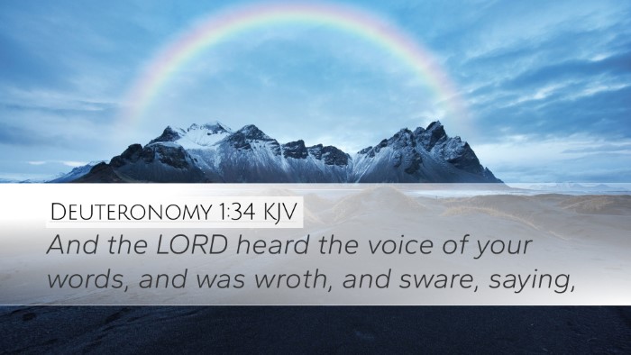 Deuteronomy 1:34 Bible Commentary