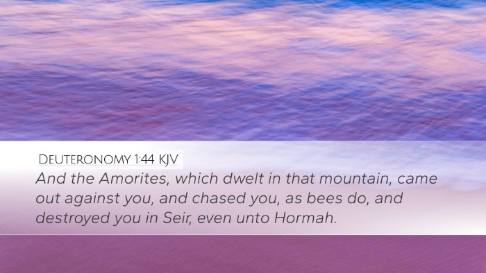 Deuteronomy 1:44 Bible Commentary