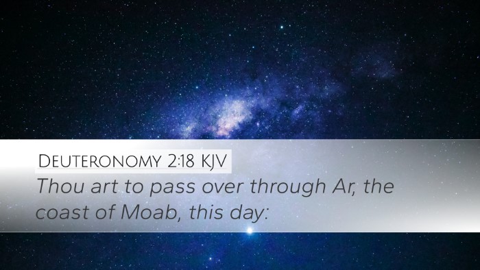 Deuteronomy 2:18 Bible Commentary