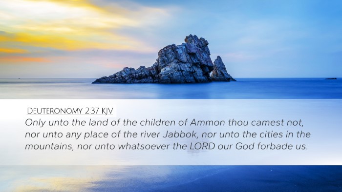 Deuteronomy 2:37 Bible Commentary