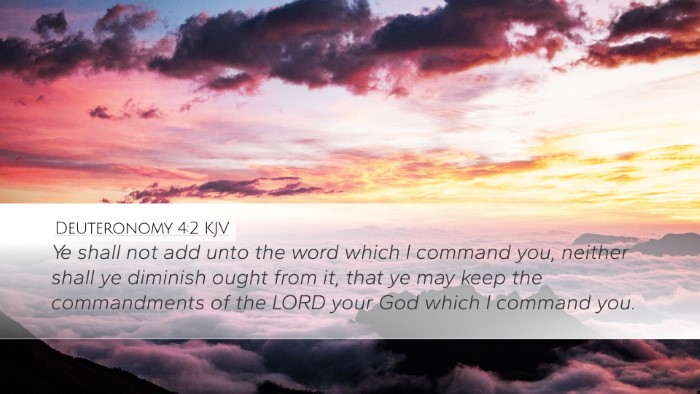 Deuteronomy 4:2 Bible Commentary