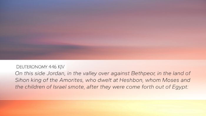 Deuteronomy 4:46 Bible Commentary