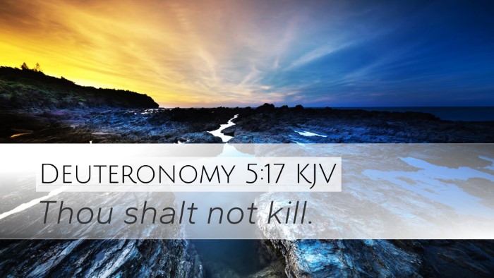 Deuteronomy 5:17 Bible Commentary