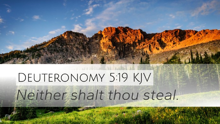 Deuteronomy 5:19 Bible Commentary