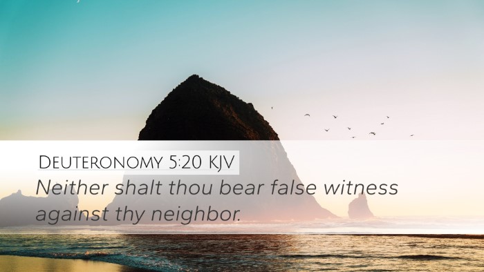 Deuteronomy 5:20 Bible Commentary